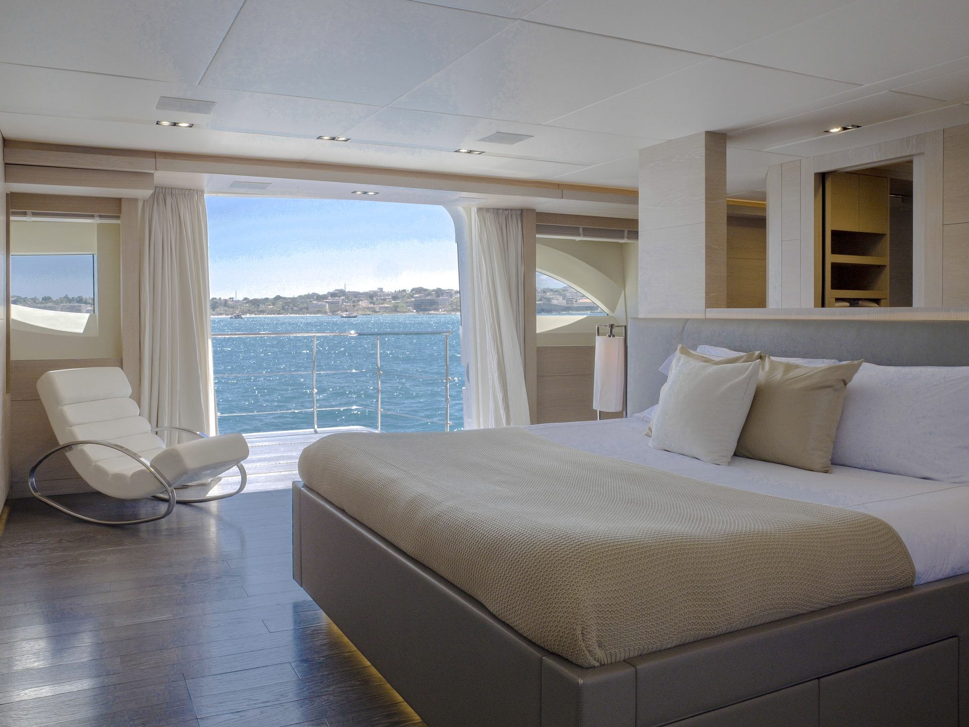 AB 145 interior luxury — superyacht charter interiors, Italian craftsmanship