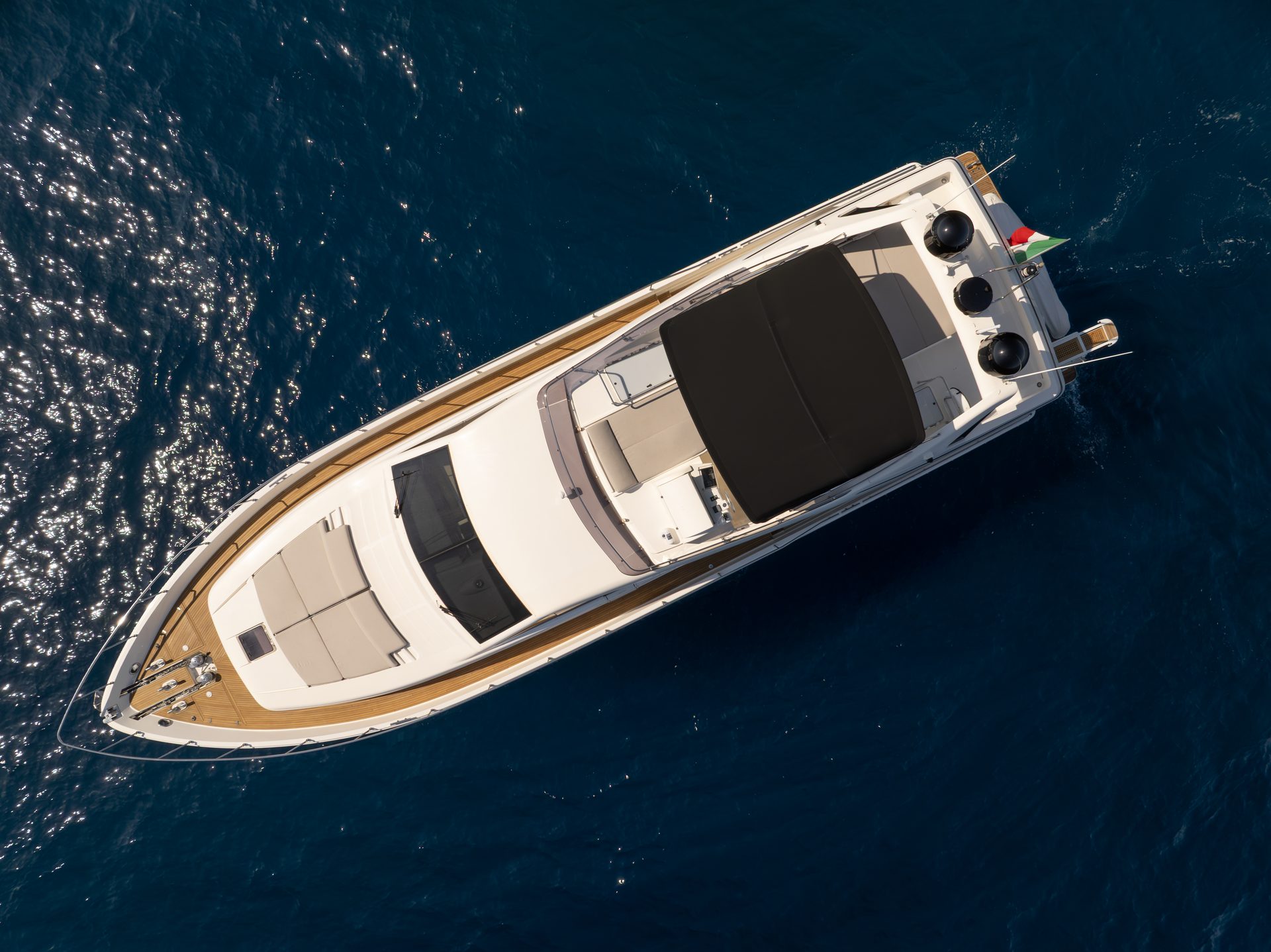 Ferretti 681 flybridge yacht charter Mediterranean — 21m Italian motor yacht
